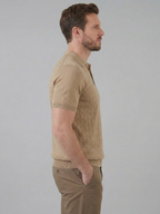 Men’s Short-Sleeve Polo Shirt with Lapel Collar