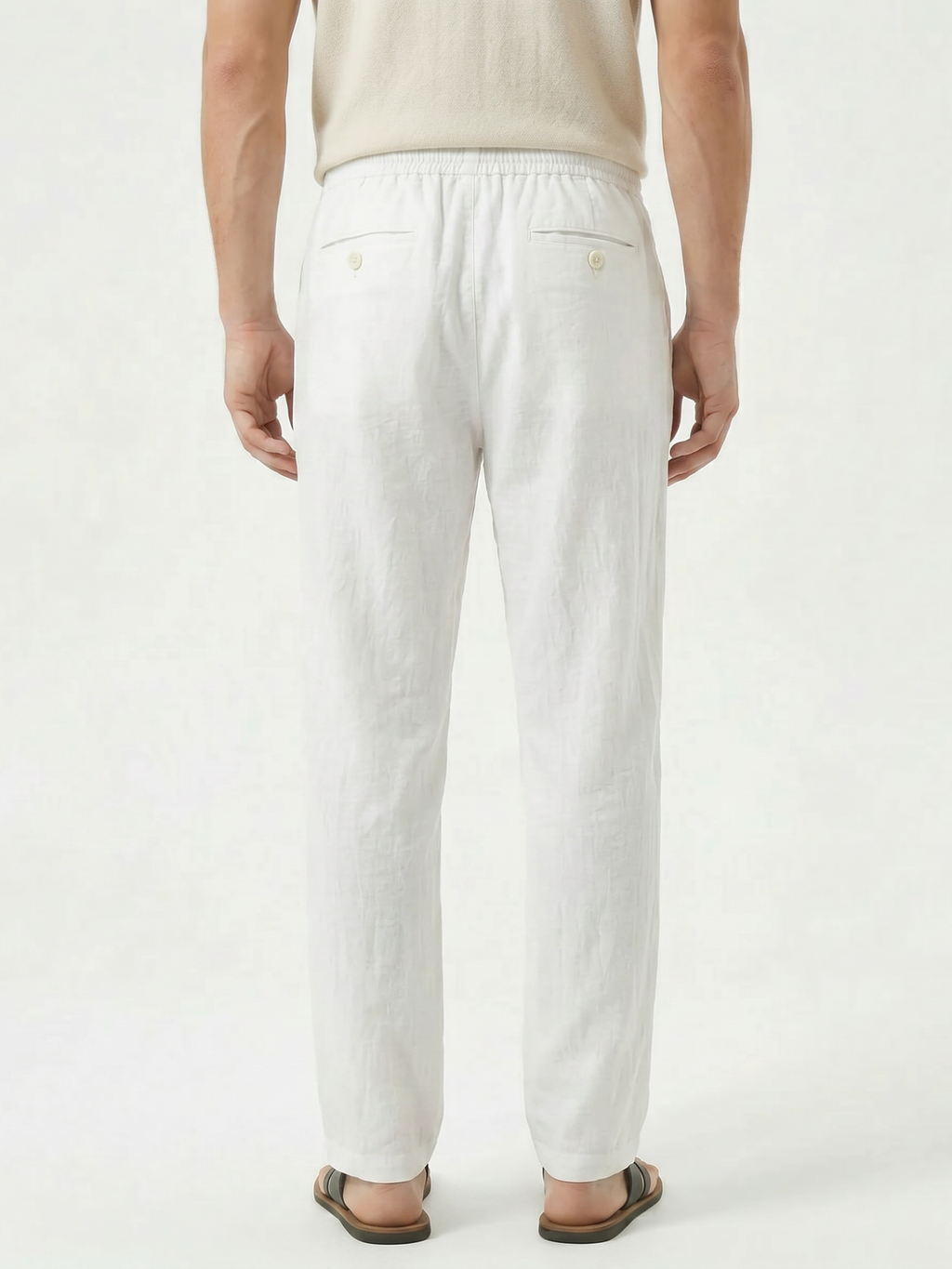 Men’s Casual Straight-Leg Drawstring Trousers
