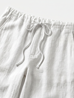 Men's Drawstring Straight-Leg Linen Trousers