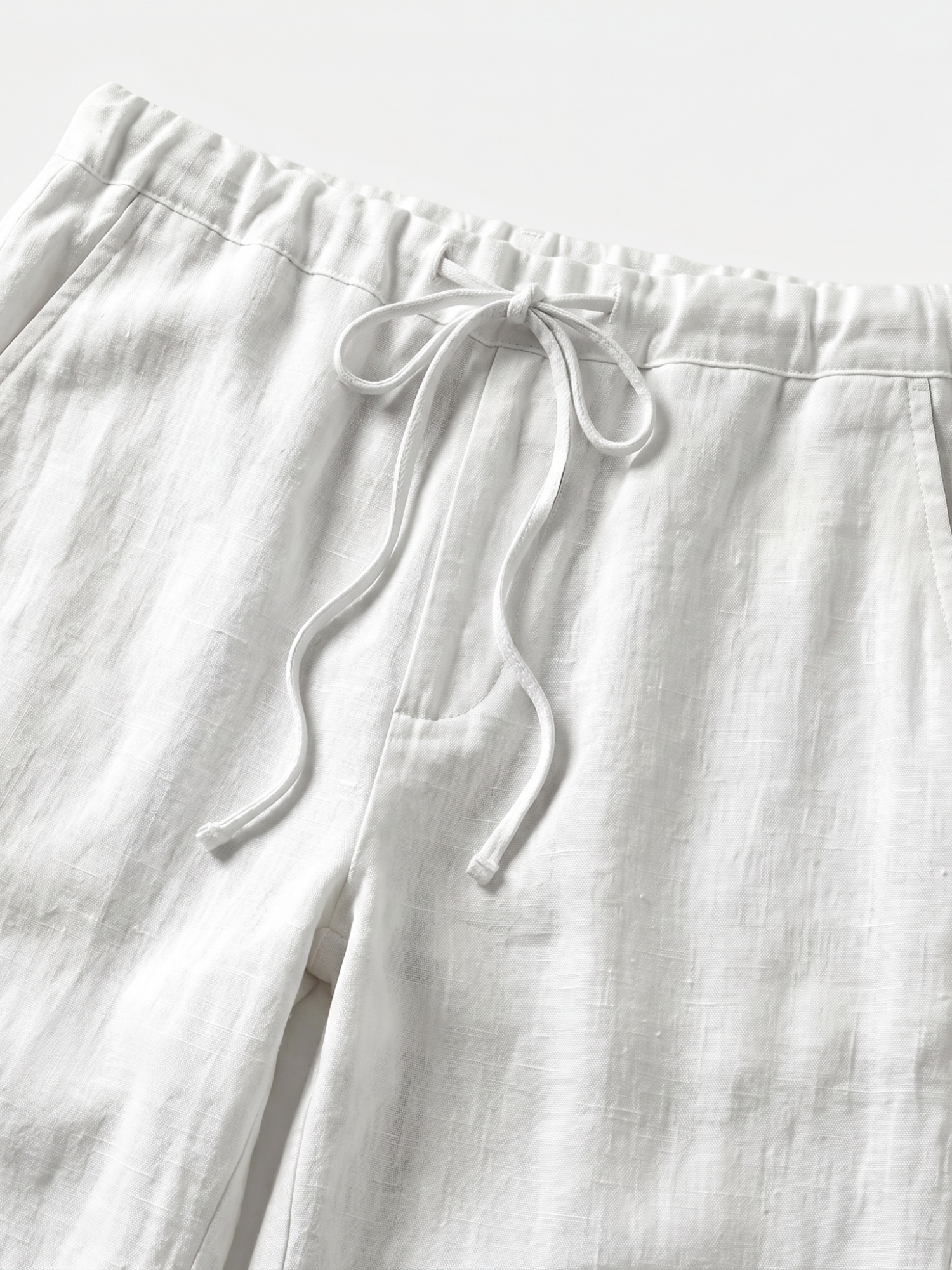 Men's Drawstring Straight-Leg Linen Trousers