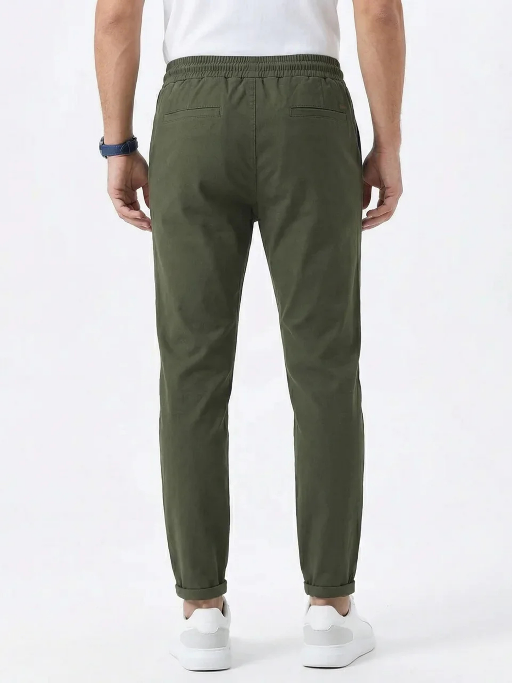 Men's Drawstring Tapered Trousers