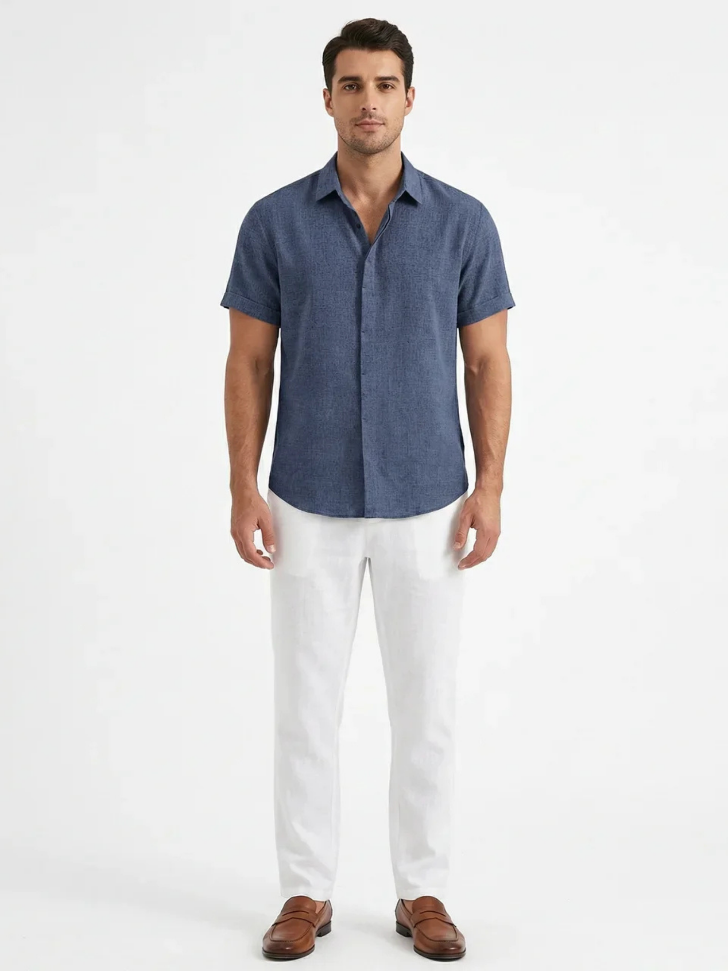 Men’s Short Sleeve Button-Front Shirt