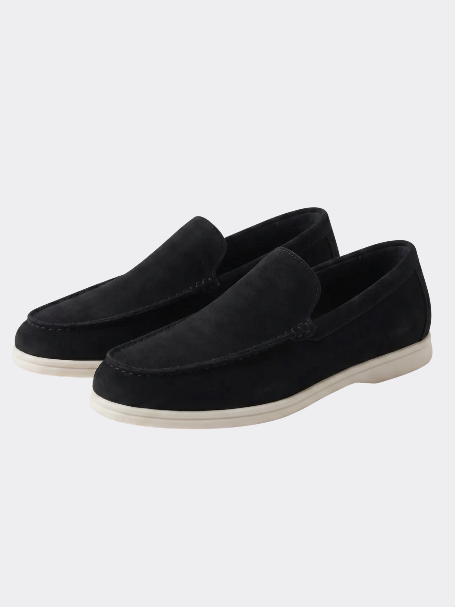 Men’s Slip-On Loafers with Rounded Toe