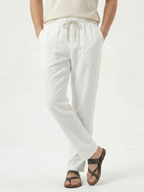 Men’s Casual Straight-Leg Drawstring Trousers