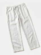 Men's Drawstring Straight-Leg Linen Trousers