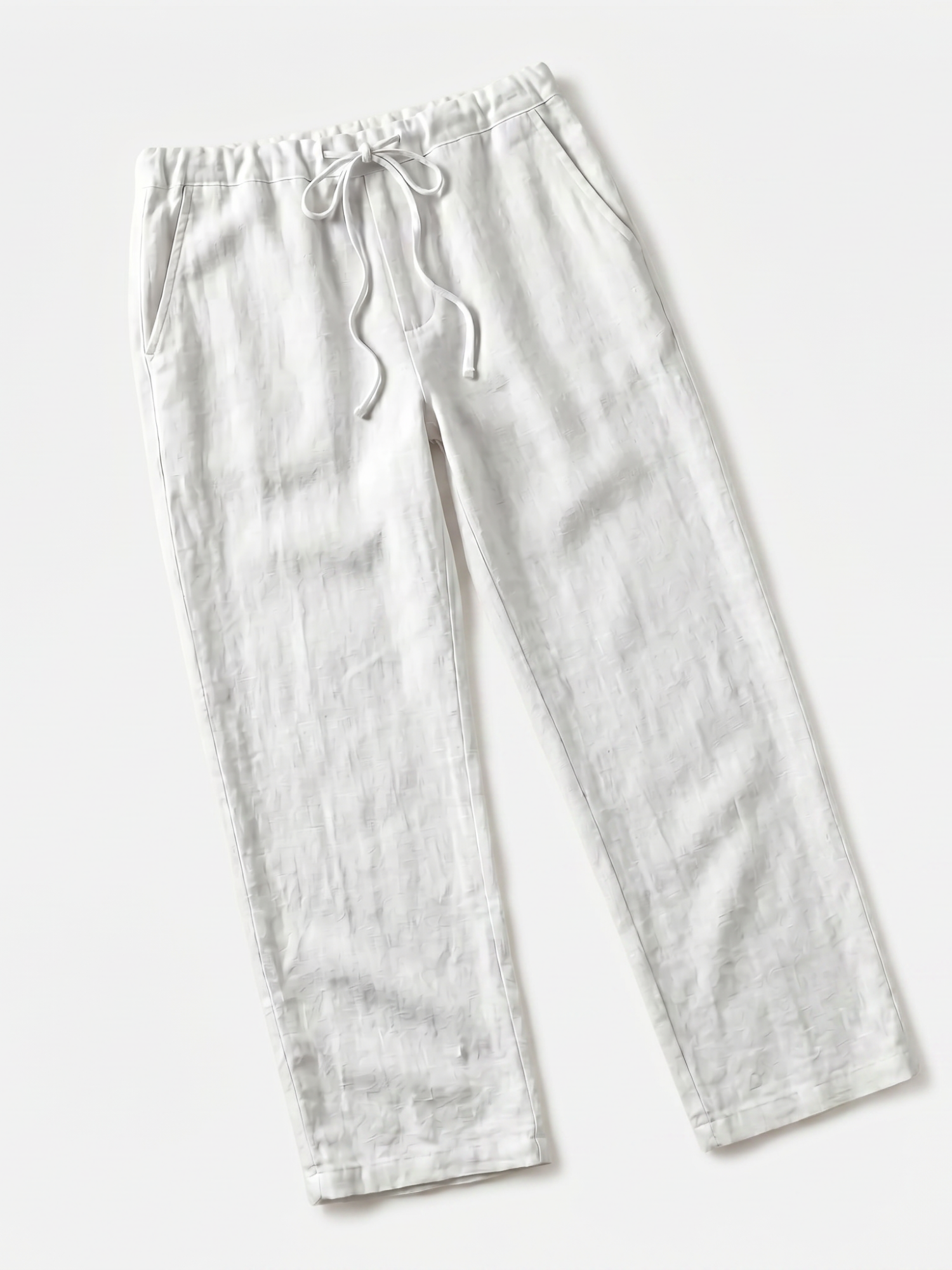 Men's Drawstring Straight-Leg Linen Trousers