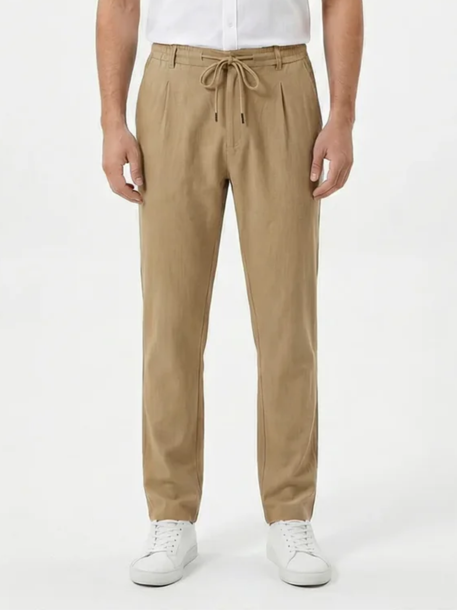 Men's Drawstring Straight-Leg Trousers