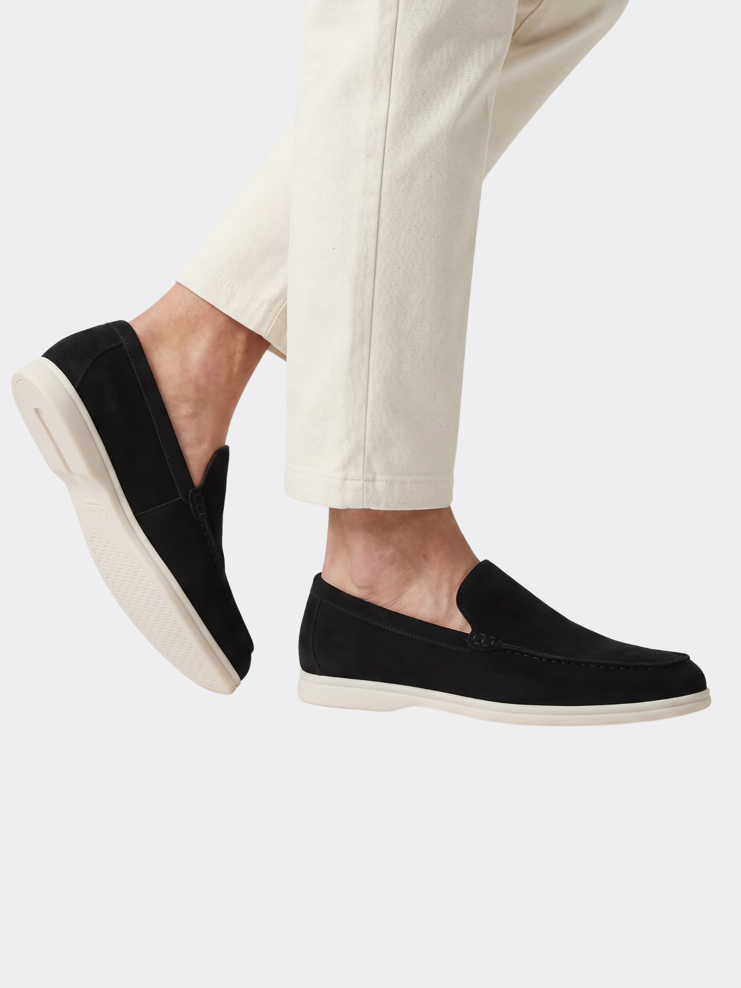 Men’s Slip-On Loafers with Rounded Toe