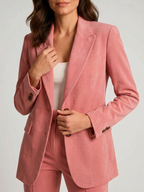 Women’s Two-Piece Blazer and Wide-Leg Trousers Suit