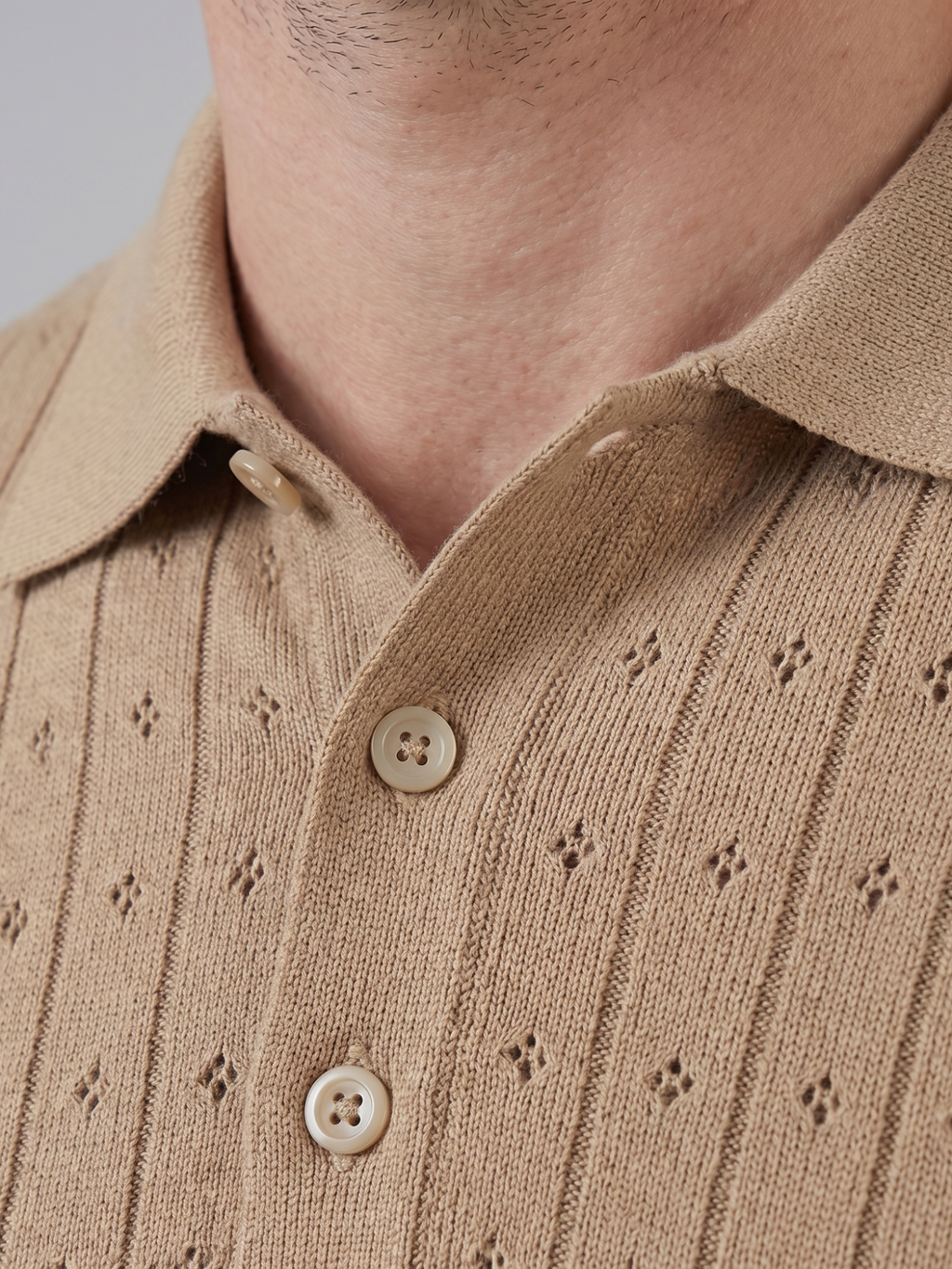 Men’s Short-Sleeve Polo Shirt with Lapel Collar