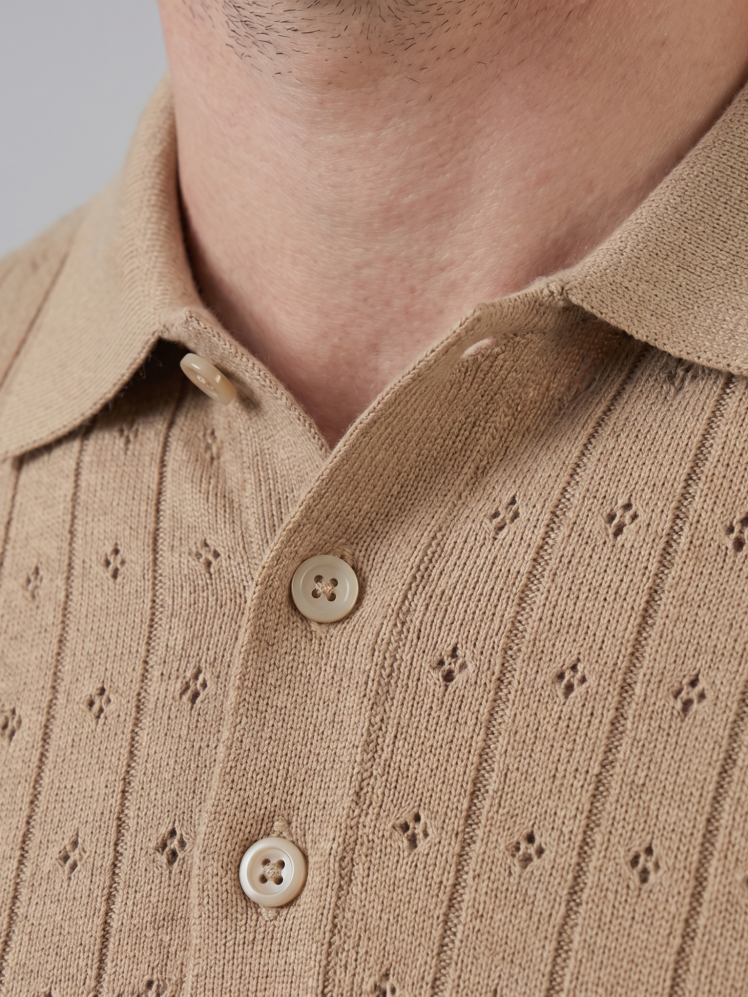 Men’s Short-Sleeve Polo Shirt with Lapel Collar