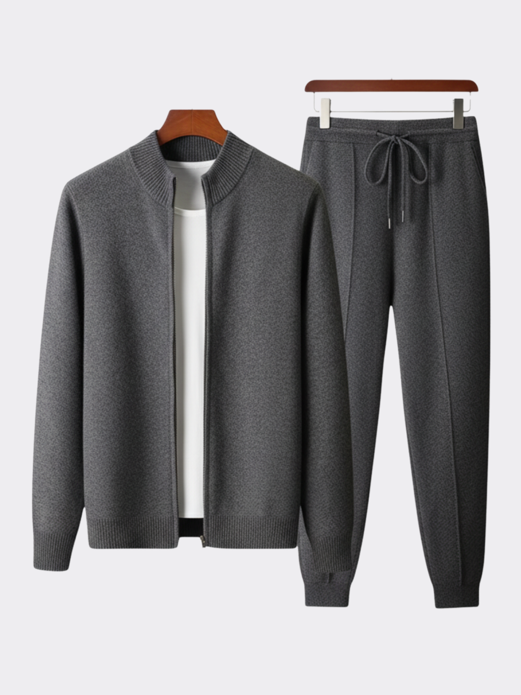 Men’s Zip-Up Cardigan & Drawstring Trouser Two-Piece Lounge Set