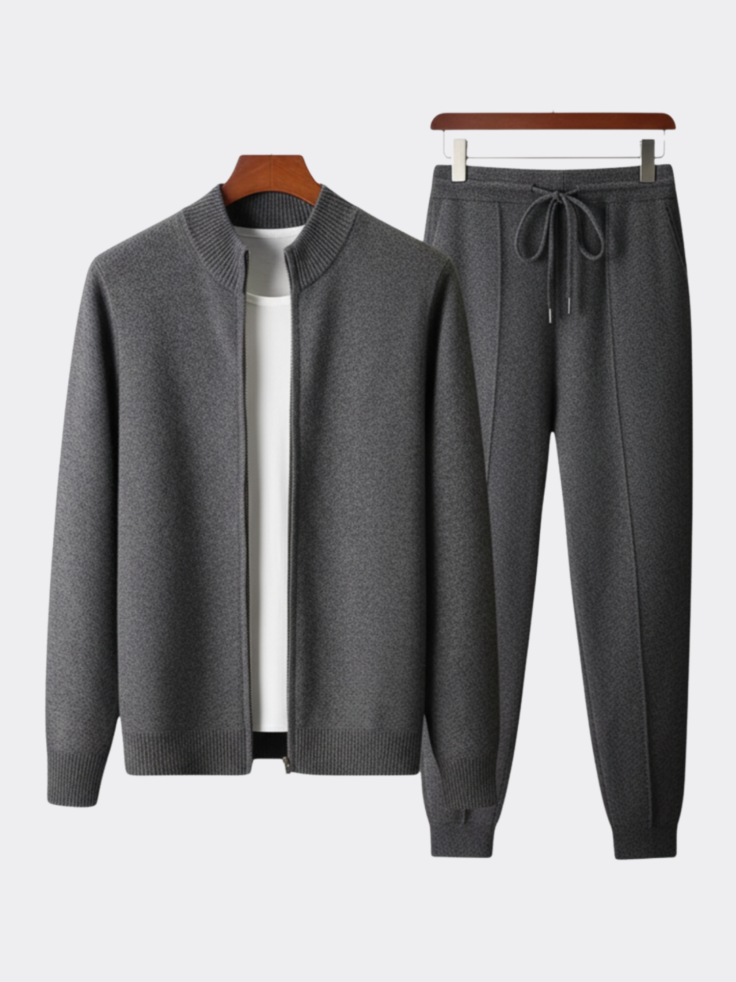 Men’s Zip-Up Cardigan & Drawstring Trouser Two-Piece Lounge Set