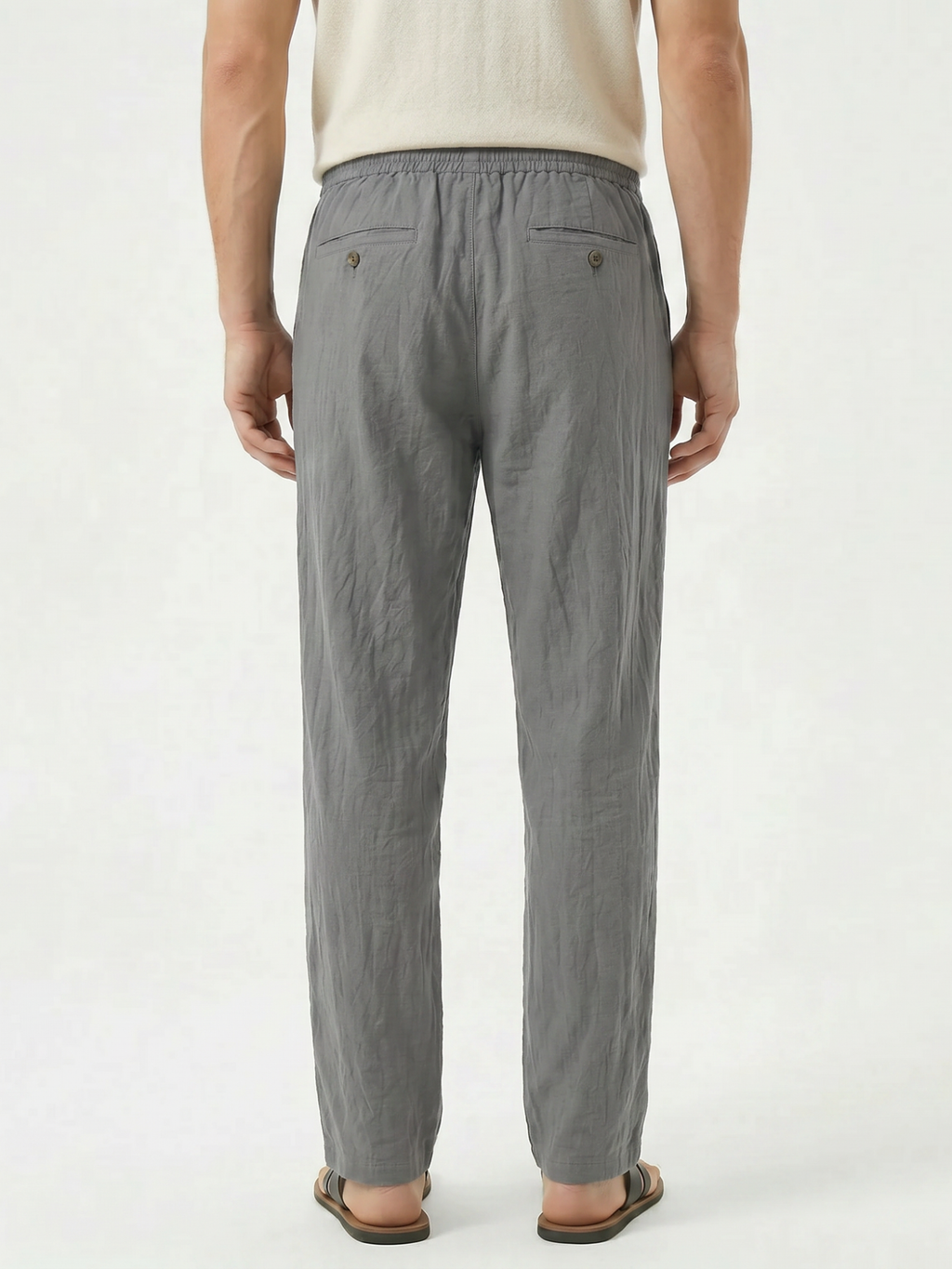 Men’s Casual Straight-Leg Drawstring Trousers