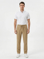 Men's Drawstring Straight-Leg Trousers