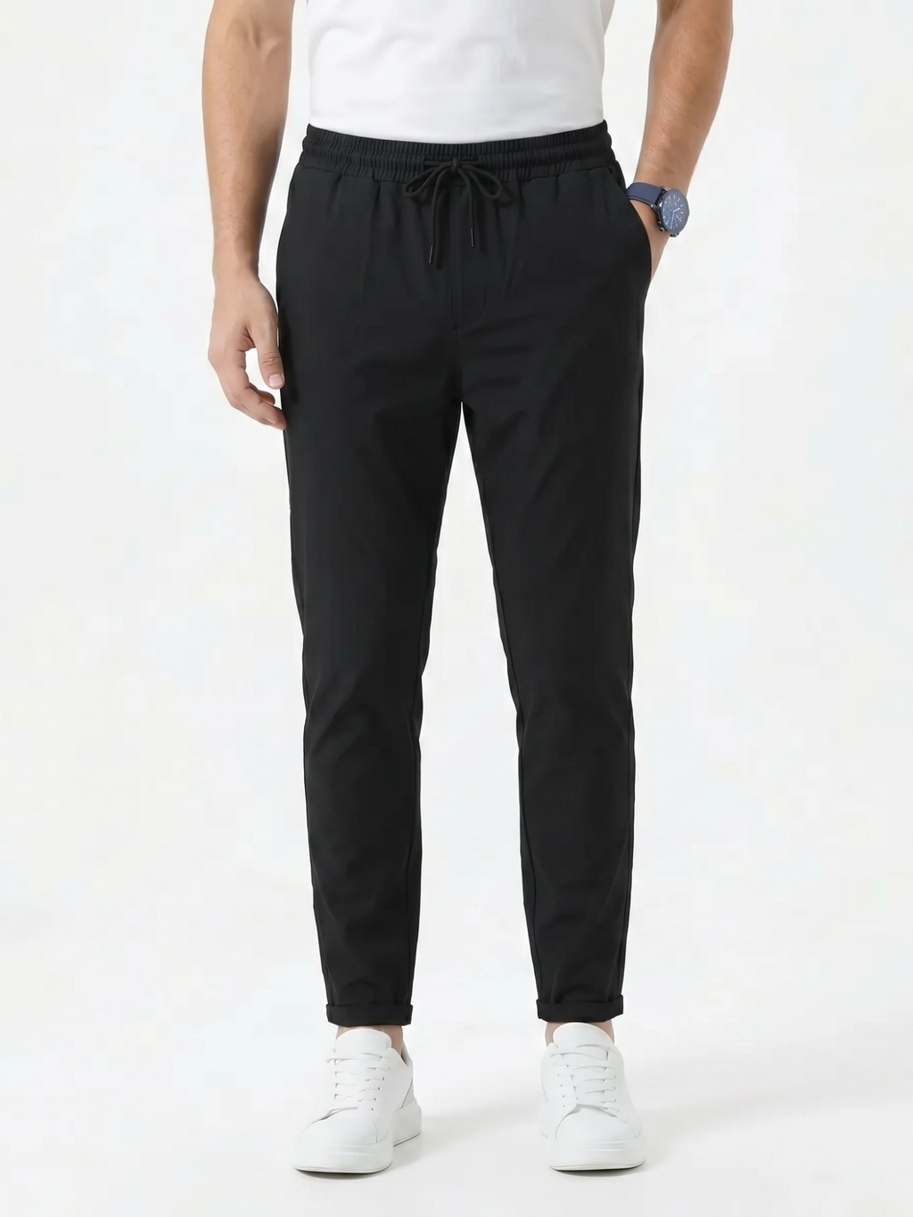 Men's Drawstring Tapered Trousers