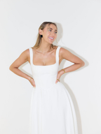Women's Square Neck Sleeveless Maxi Dress