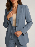 Women’s Two-Piece Blazer and Wide-Leg Trousers Suit