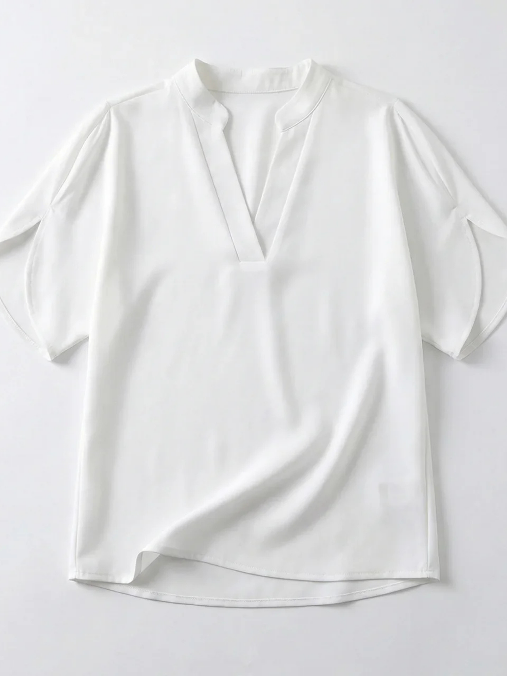 Women's V-Neck Short Sleeve Blouse