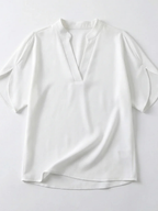 Women's V-Neck Short Sleeve Blouse