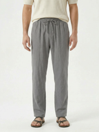 Men’s Casual Straight-Leg Drawstring Trousers