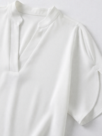 Women's V-Neck Short Sleeve Blouse
