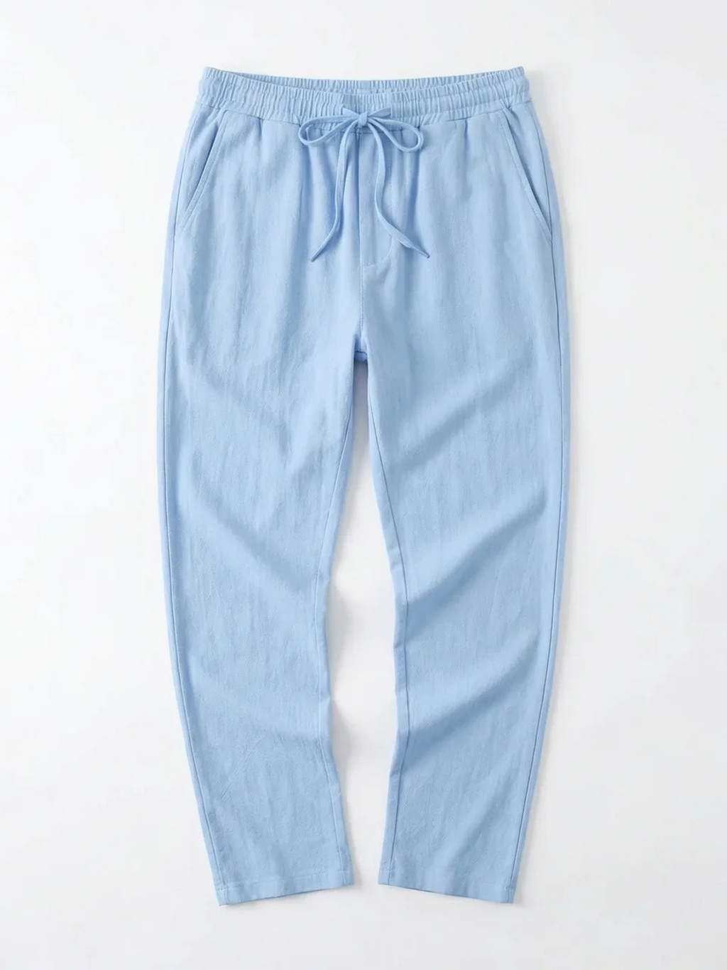 Men's Drawstring Straight-Leg Trousers