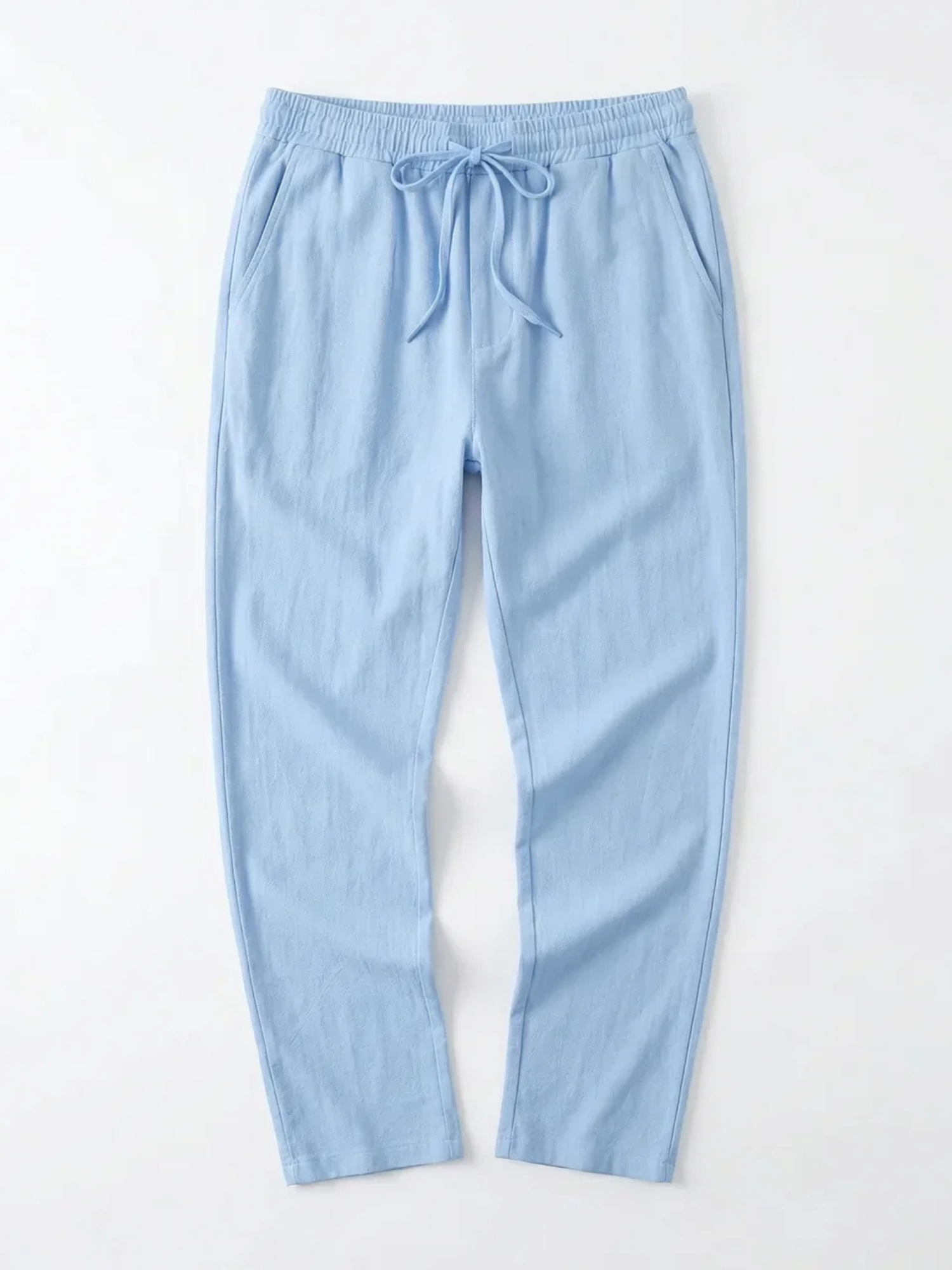 Men's Drawstring Straight-Leg Trousers