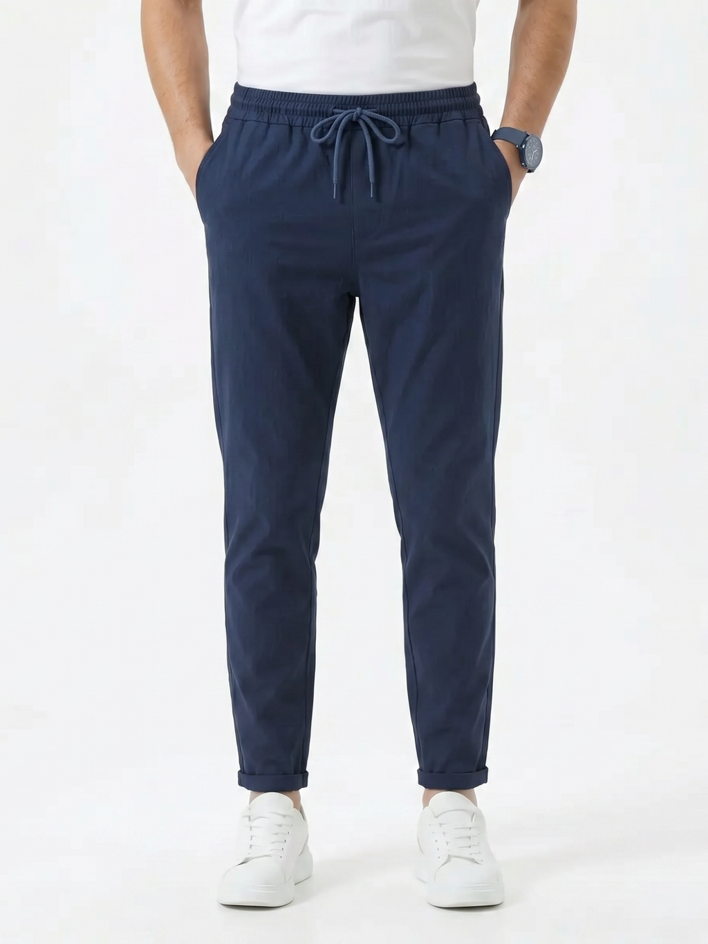 Men's Drawstring Tapered Trousers