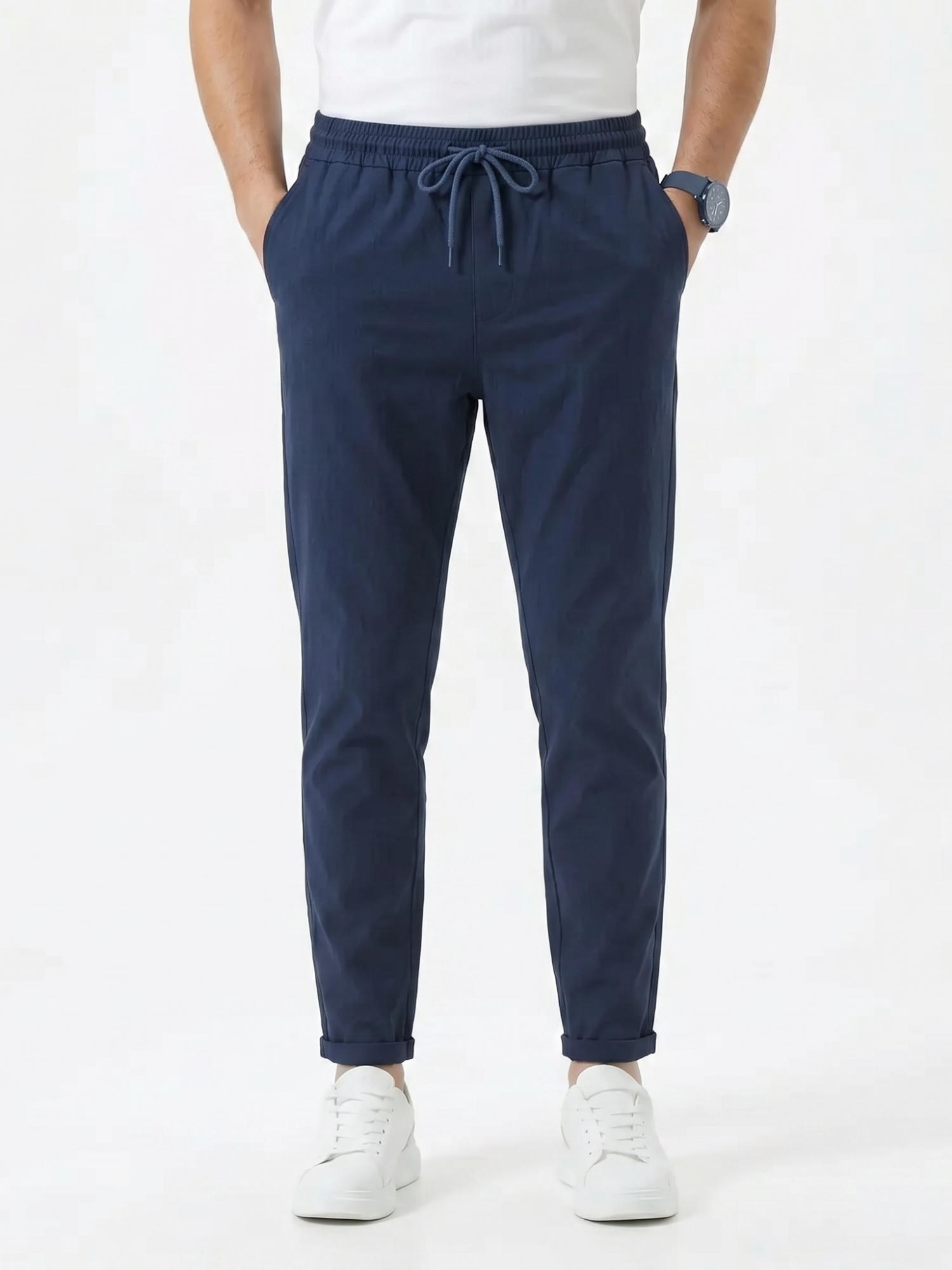Men's Drawstring Tapered Trousers