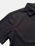 Men’s Short Sleeve Textured Button-Up Shirt – Slim Fit