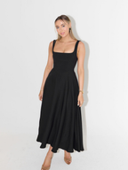 Women's Square Neck Sleeveless Maxi Dress