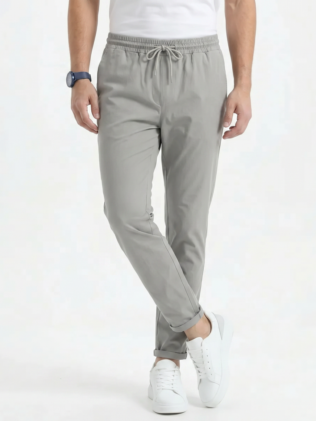 Men's Drawstring Tapered Trousers