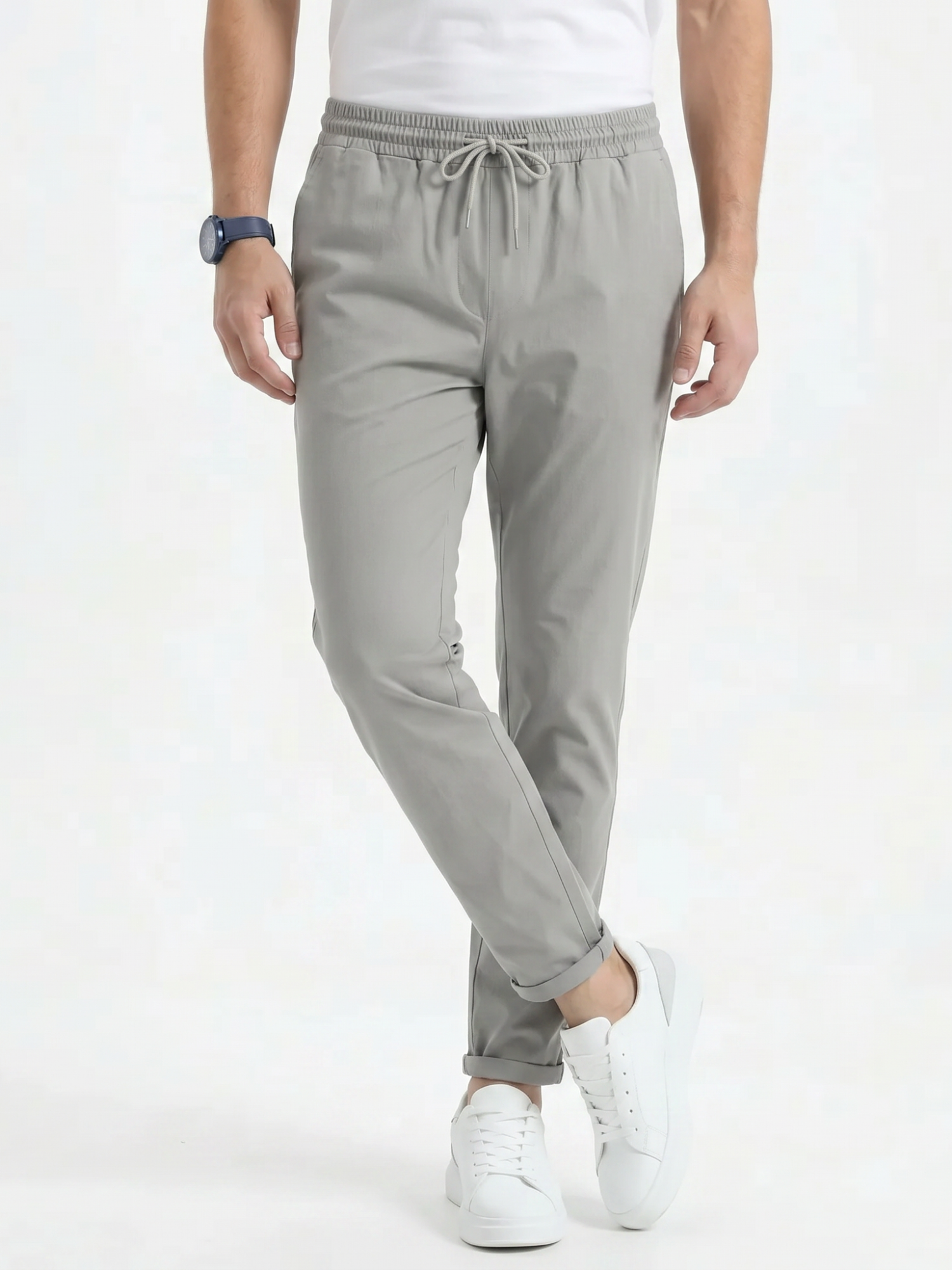 Men's Drawstring Tapered Trousers