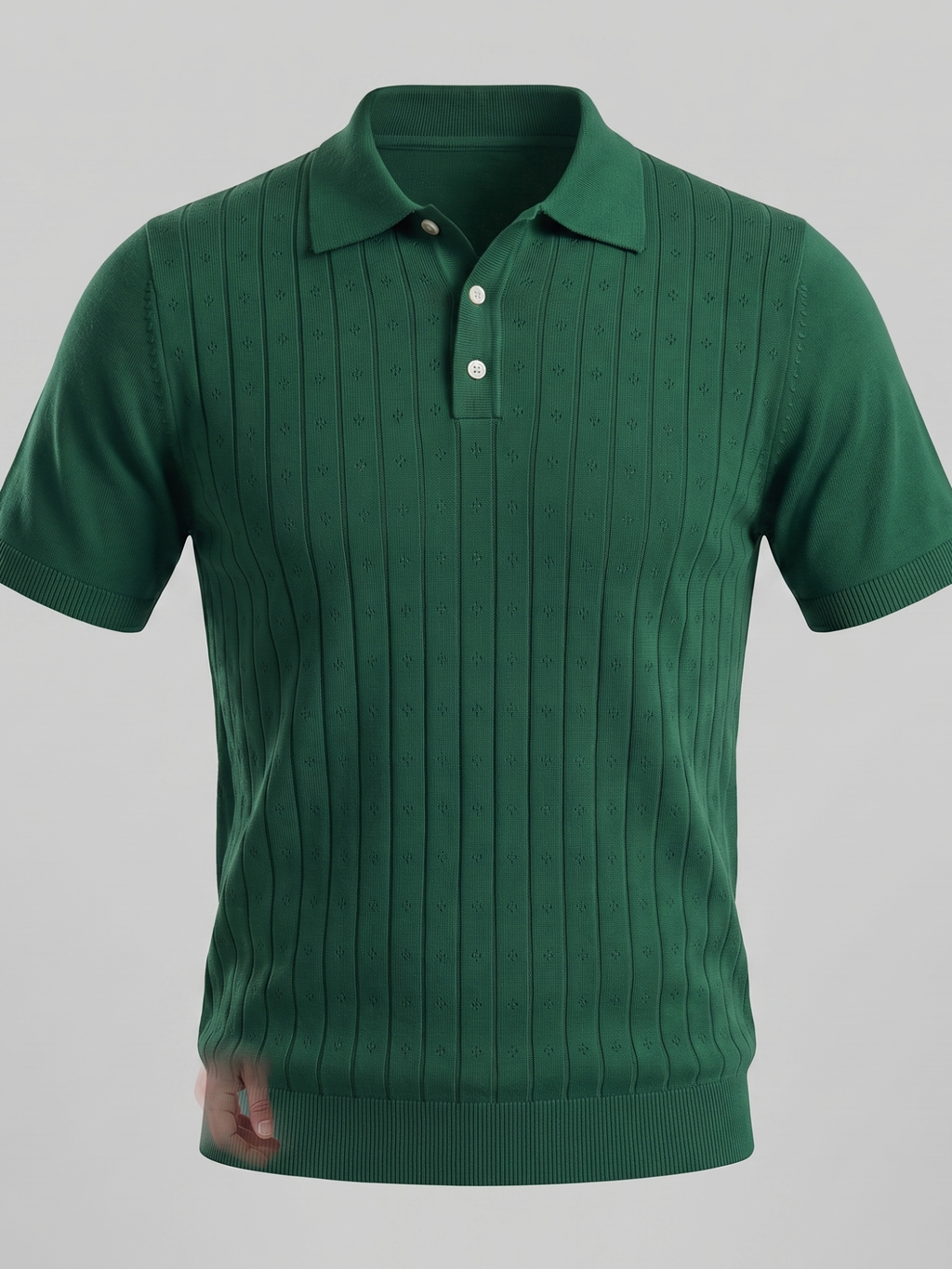 Men’s Short-Sleeve Polo Shirt with Lapel Collar