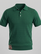 Men’s Short-Sleeve Polo Shirt with Lapel Collar