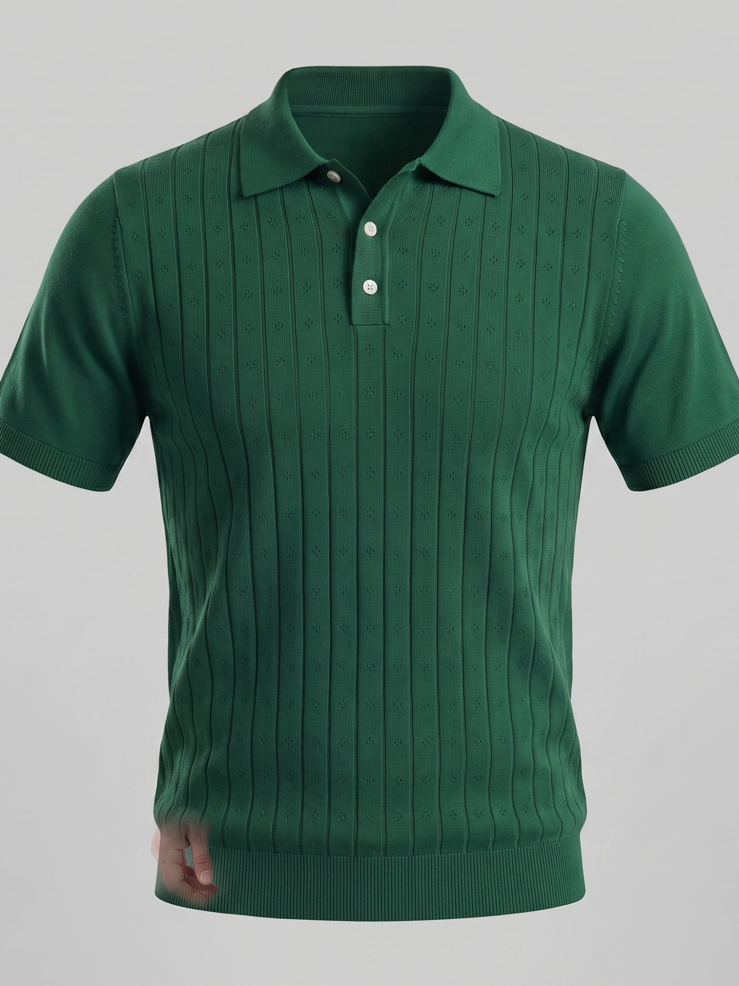 Men’s Short-Sleeve Polo Shirt with Lapel Collar