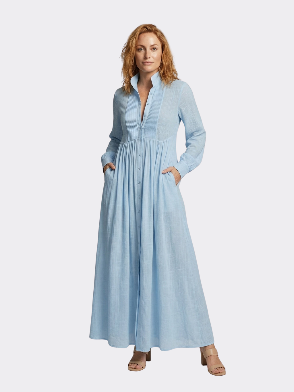 Lightweight Maxi Shirt Dress – Effortless Flow & Everyday Comfort