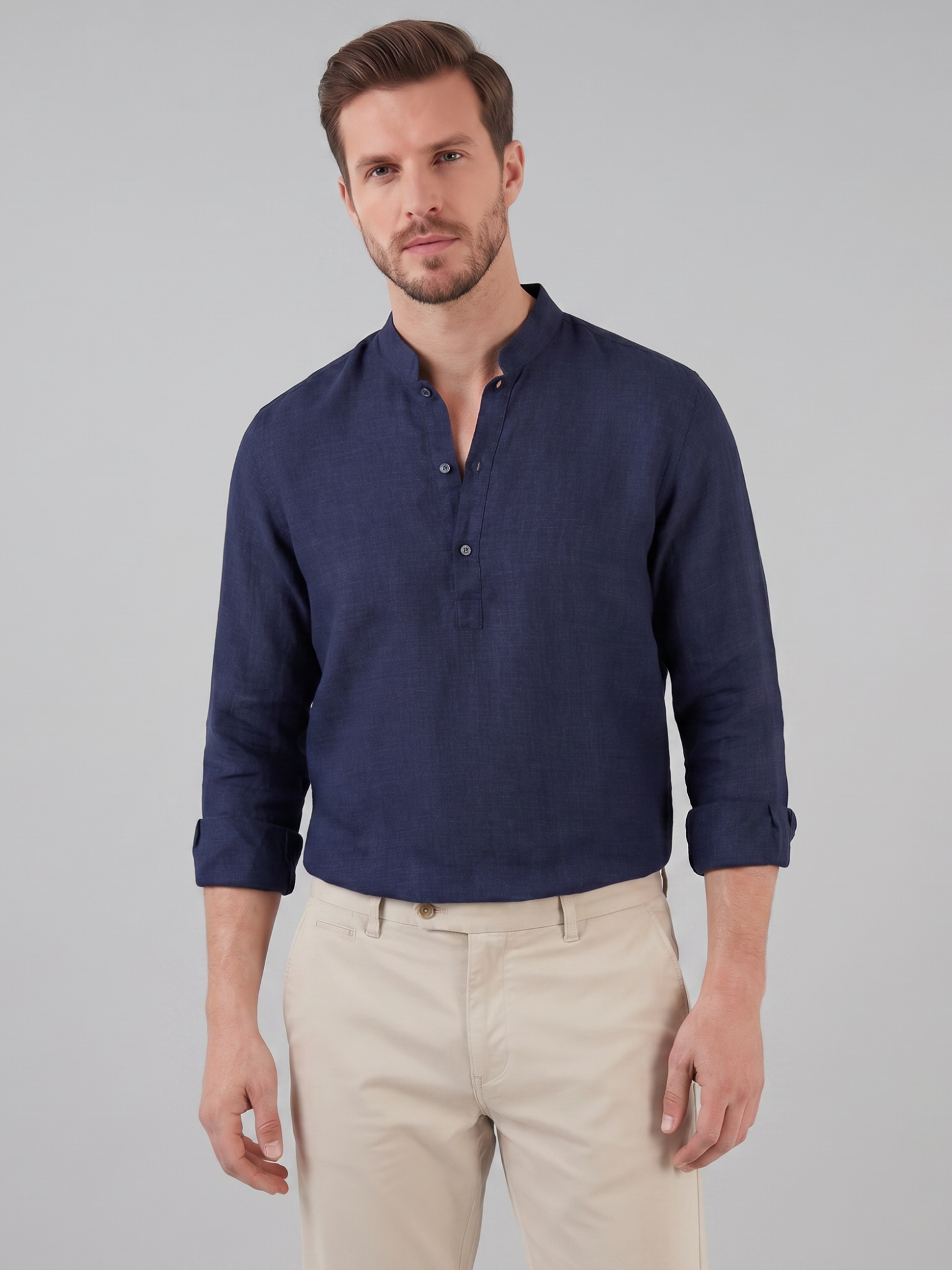 Men's Short Sleeve Button Front Summer Shirt