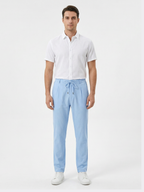Men's Drawstring Straight-Leg Trousers