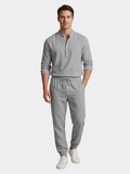 Men’s Long Sleeve Button-Up Shirt & Trousers Two-Piece Set