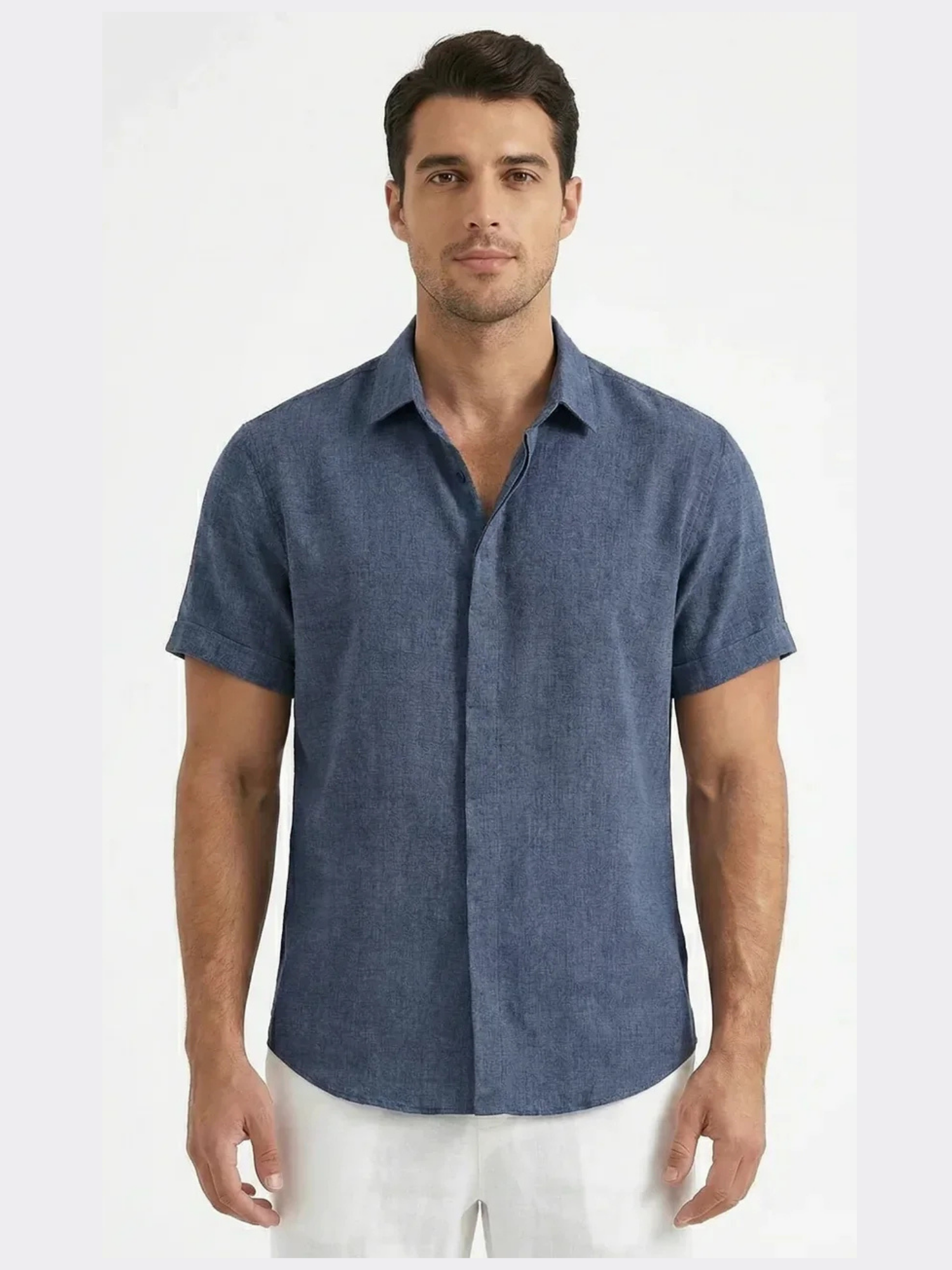 Men’s Short Sleeve Button-Front Shirt