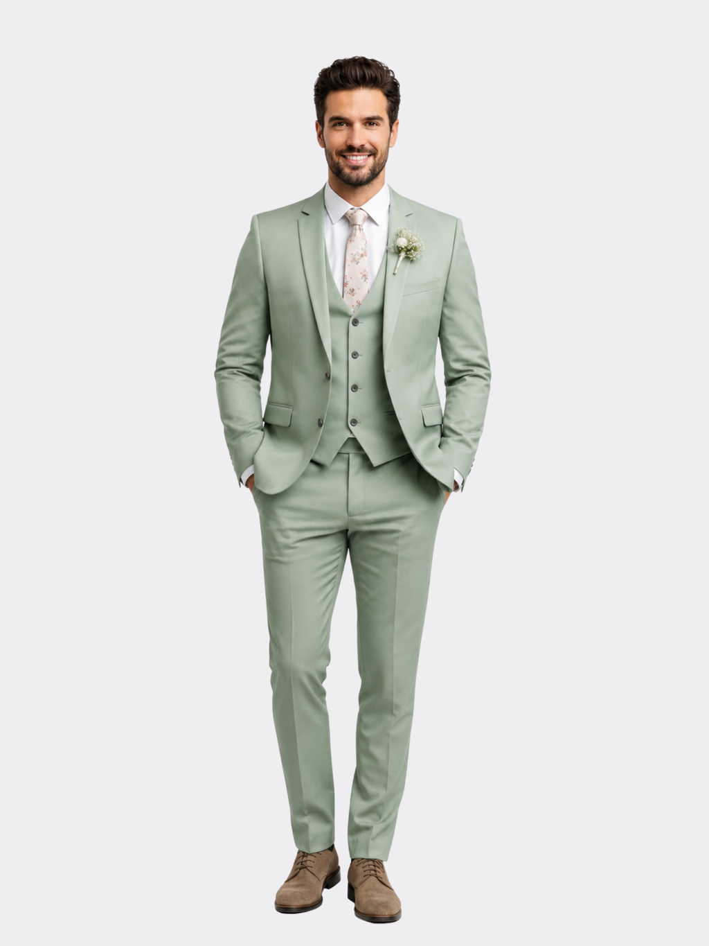 Men’s Slim Fit 3 Piece Suit Set – Formal Occasion Wear