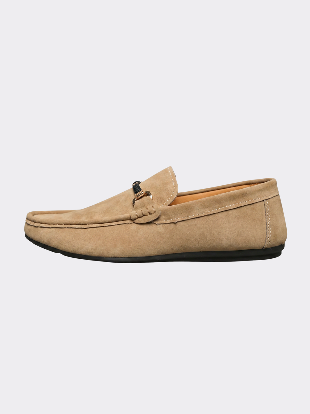 Men’s Slip-On Loafers with Metal Bit Detail