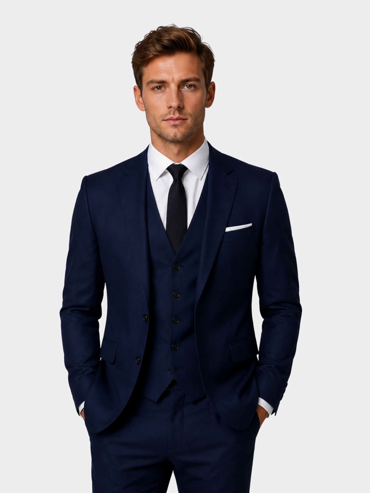 Modern 3-Piece Slim Suit – Elegant Formal Occasion Wear