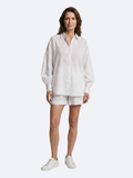 Women’s Broderie Stripe Shirt and Shorts Set