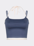 Women’s Contrast-Trim Two-Piece Camisole Top