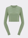 Women’s Long Sleeve Fitted Crop Top