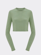 Women’s Long Sleeve Fitted Crop Top