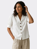 Women’s Short Sleeve T-Shirt with Front Opening